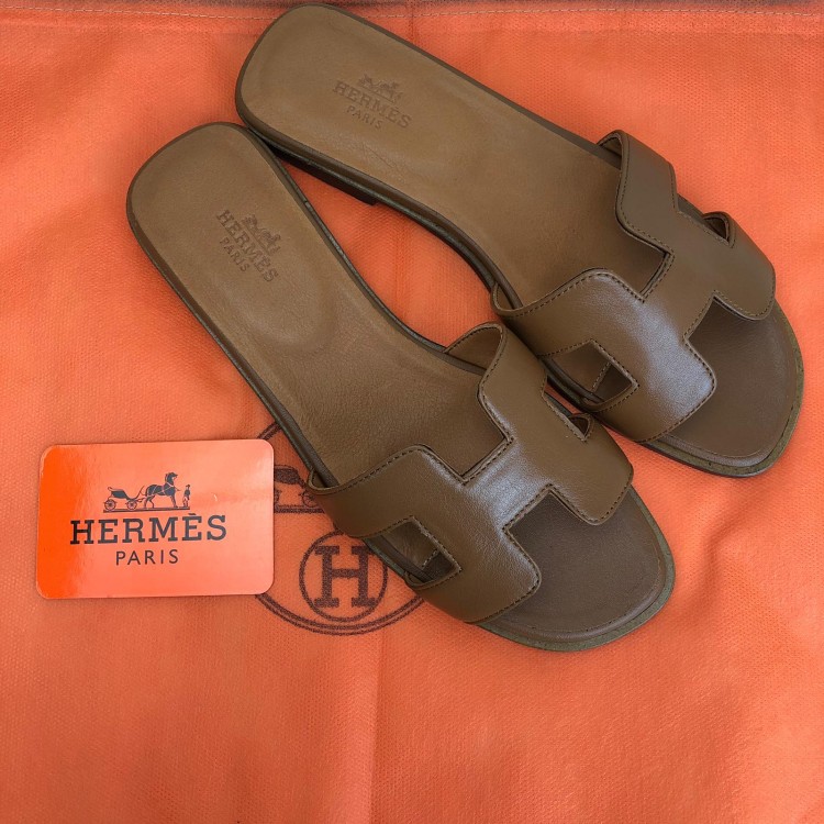 HERMES ORAN SANDALS TABA TERLİK